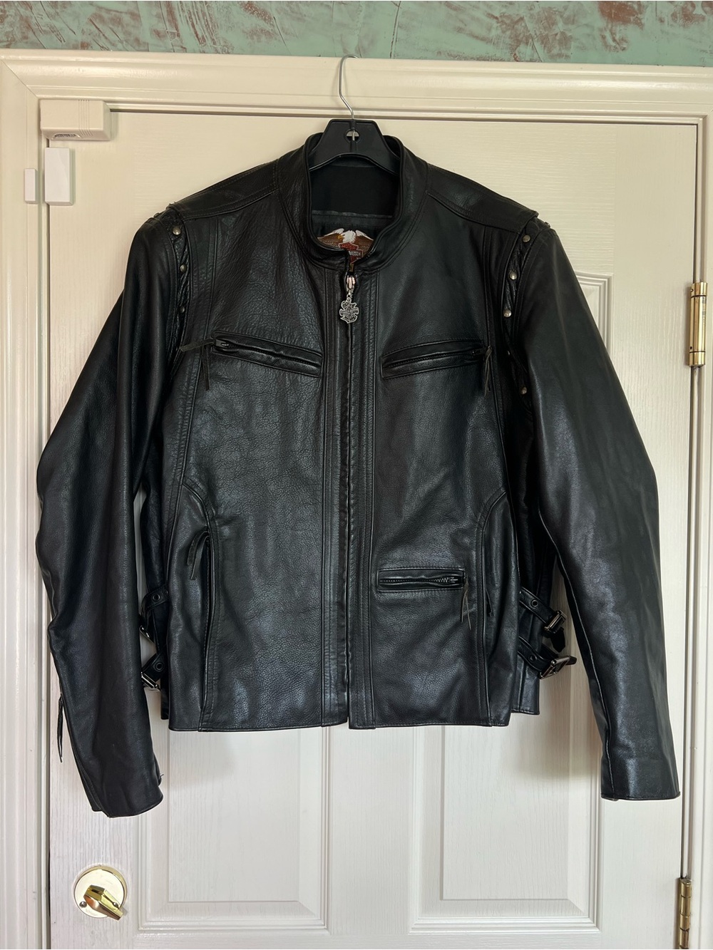 Vintage Harley Davidson Unisex Leather Fringe Biker Jacket - Medium -Made in USA